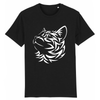 tee-shirt motif chat couleur noir