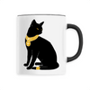 mug chat bastet poignée noire