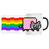 mug nyan cat poignée noire