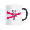 mug chat laser poignée noire