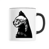 mug chat tête de mort poignée noire