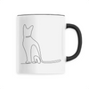 mug chat motif discret poignée noire