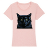 t-shirt chat noir couleur rose