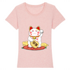 t-shirt chat maneki neko couleur rose