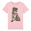t-shirt chaton mignon enfant couleur rose