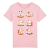 t-shirt chat japonais enfant couleur rose