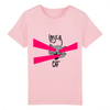 t-shirt chat laser enfant couleur rose