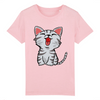 t-shirt petit chat enfant couleur rose