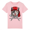 t-shirt chat pirate enfant couleur rose