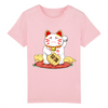 t-shirt maneki neko enfant couleur rose