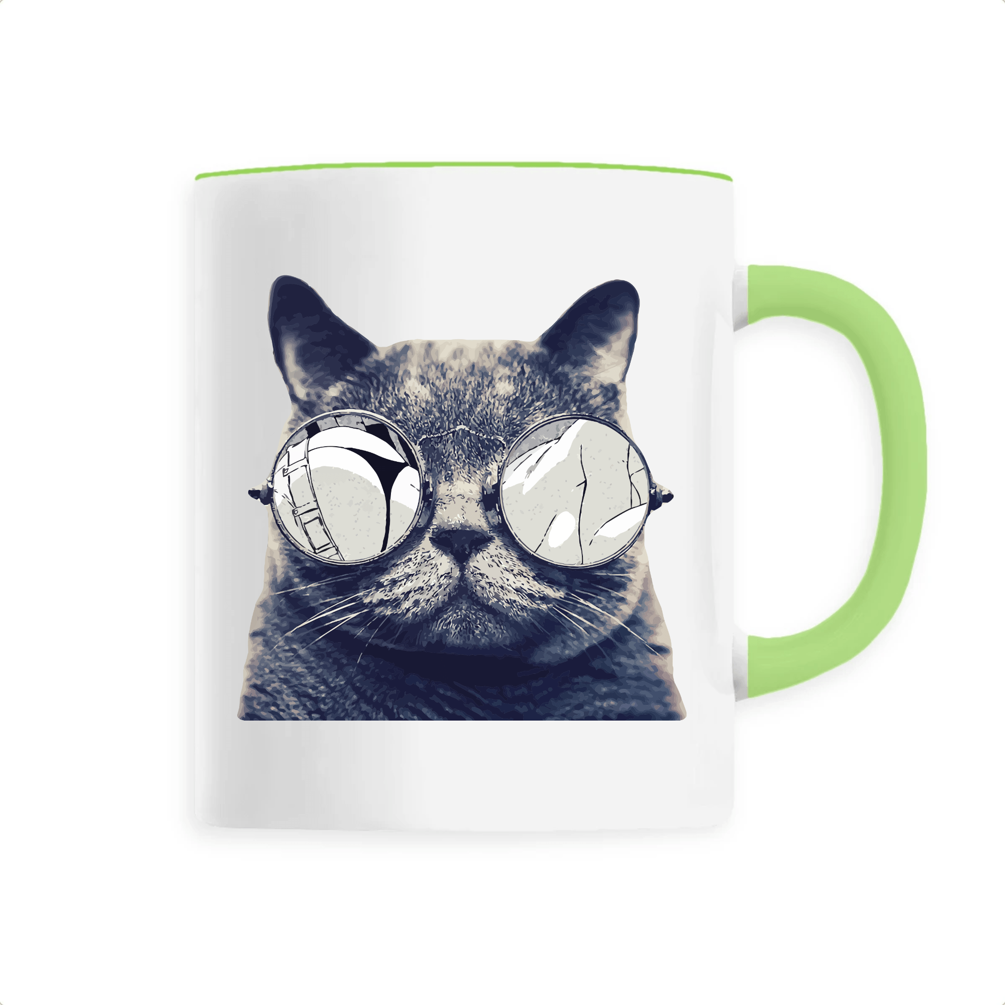 Chat discount à lunettes